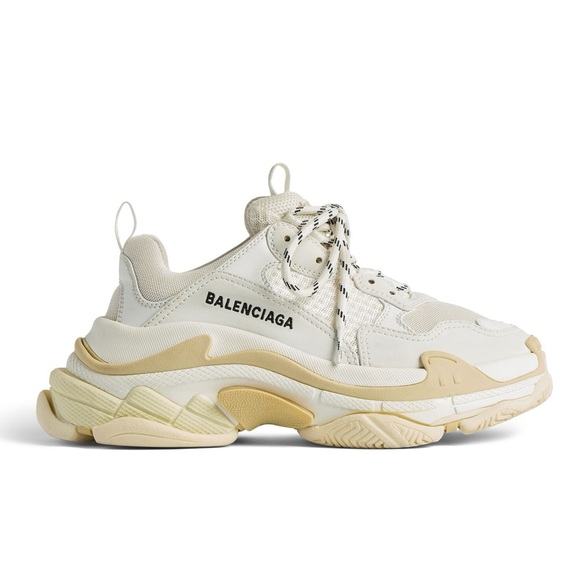 BALENCIAGA WOMEN'S TRIPLE S SNEAKER IN WHITE - Picture 1 of 12
